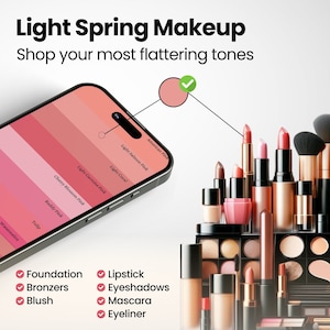 Light Spring Makeup Palette for Shopping with Tips Included | Color Analysis Palette