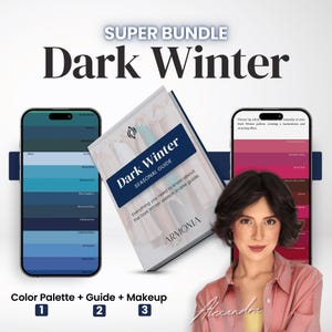 Dark Winter Super Bundle - Complete Color Palette Set | Dark Winter Color Palette + Seasonal Guide + Makeup Palette