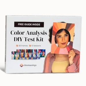 Color Analysis Kit DIY – Seasonal Color Discovery with 36 Face Frames for Self-Analysis