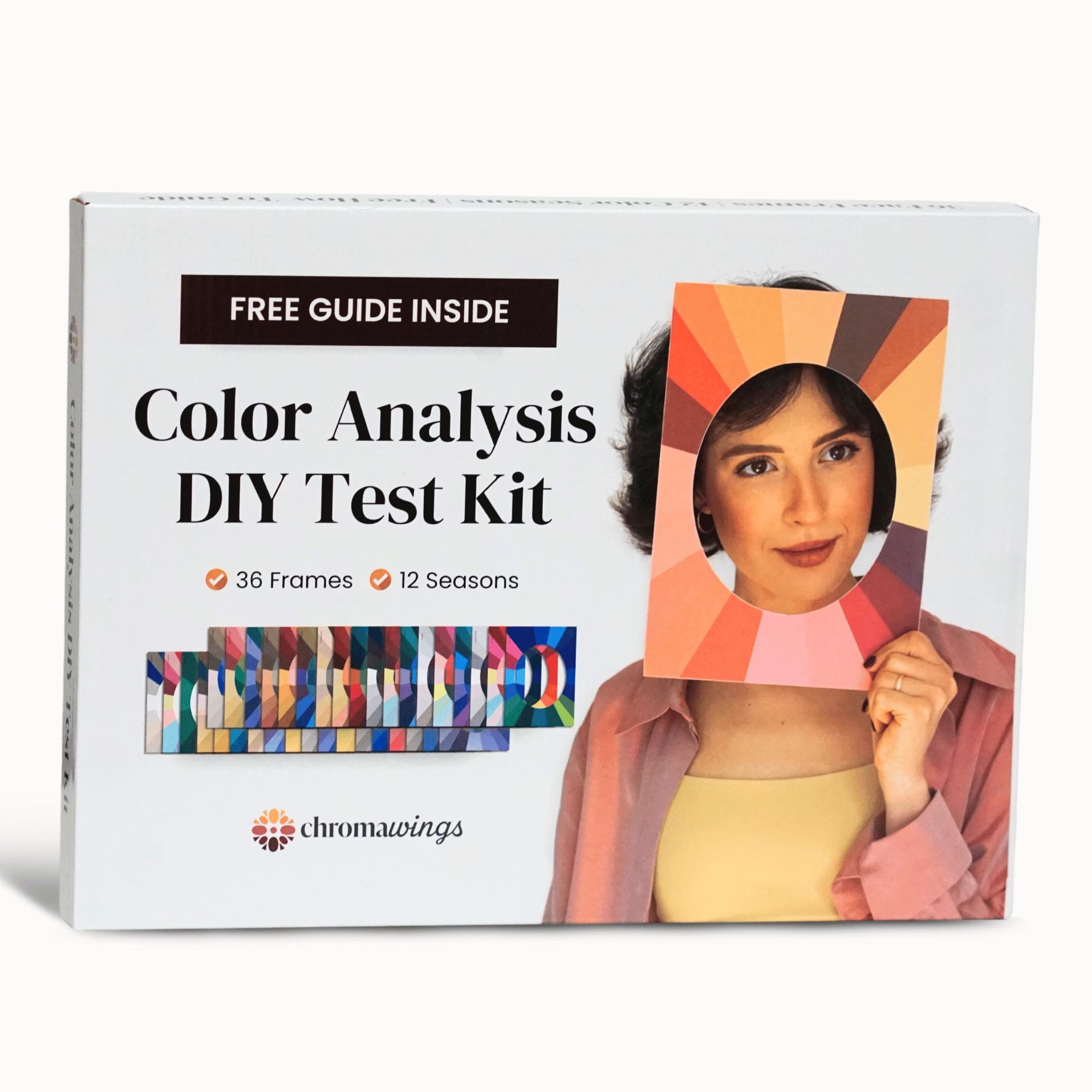 Color Analysis Kit DIY – 36 Face Frame Drapes For Seasonal Color Analysis | Includes Guide & Rating Sheet | Color Draping Kit For Women, Makeup & Fashion Enthiasts | Chromawings