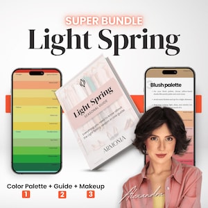 Light Spring Super Bundle - Complete Color Palette Set | Light Spring Color Palette + Seasonal Guide + Makeup Palette