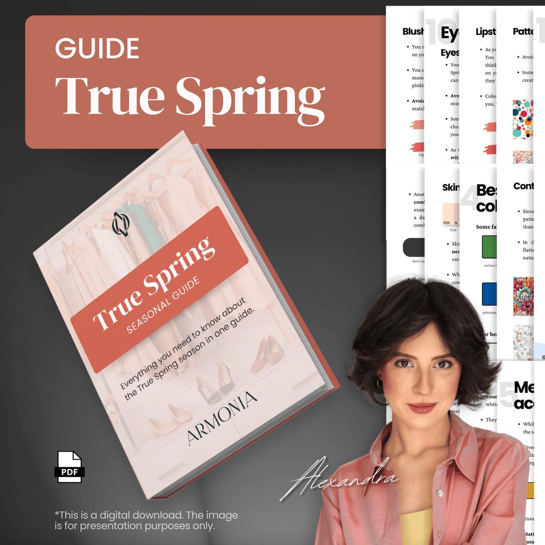 True Spring Color Palette Guide: Color Analysis (PDF) - Etsy