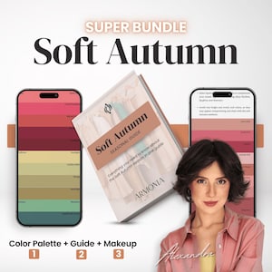 Soft Autumn Super Bundle - Komplettes Farbpalettenset | Weiche Herbstfarbpalette + Saisonaler Ratgeber + Make-up-Palette