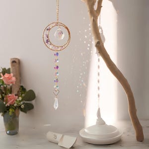 Prism Crystal Suncatcher, Butterfly Sun Catcher, Window Hanging Decor Rainbow Maker, Dopamine Decor, Light Catcher, Feng Shui Decor Mom Gift