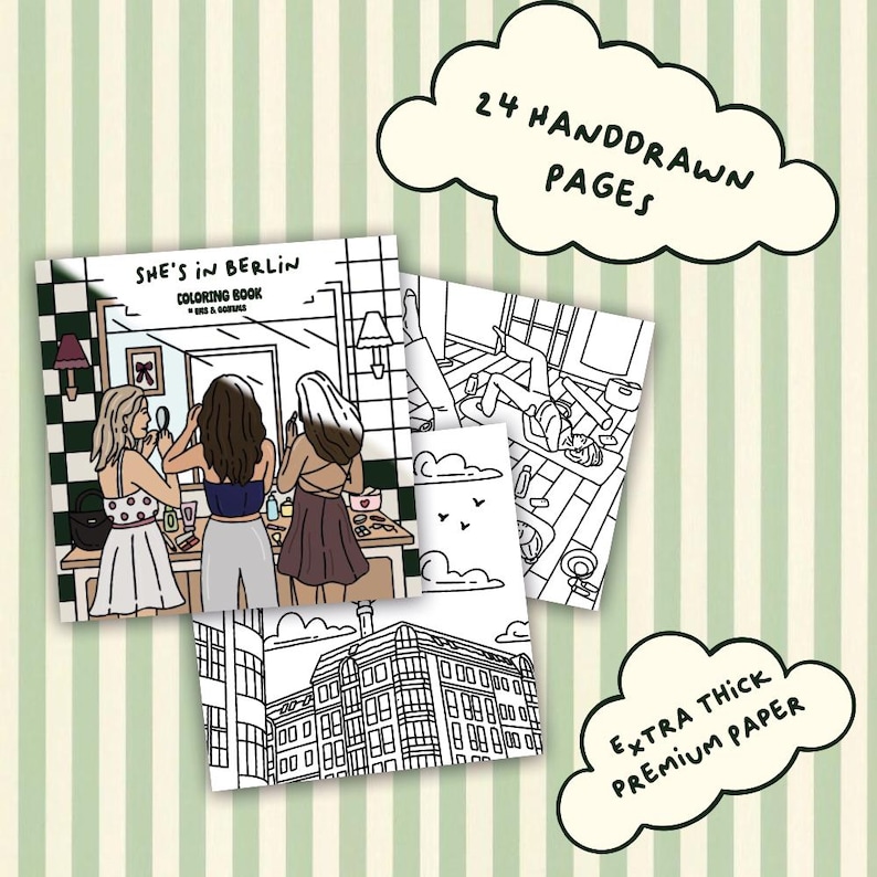 Über uns – Lines & Good Times Team stellt sich vor. Kreative Köpfe hinter dem Coloring Book „She’s in Berlin“, inspiriert von urbaner Kultur und moderner Me-Time.