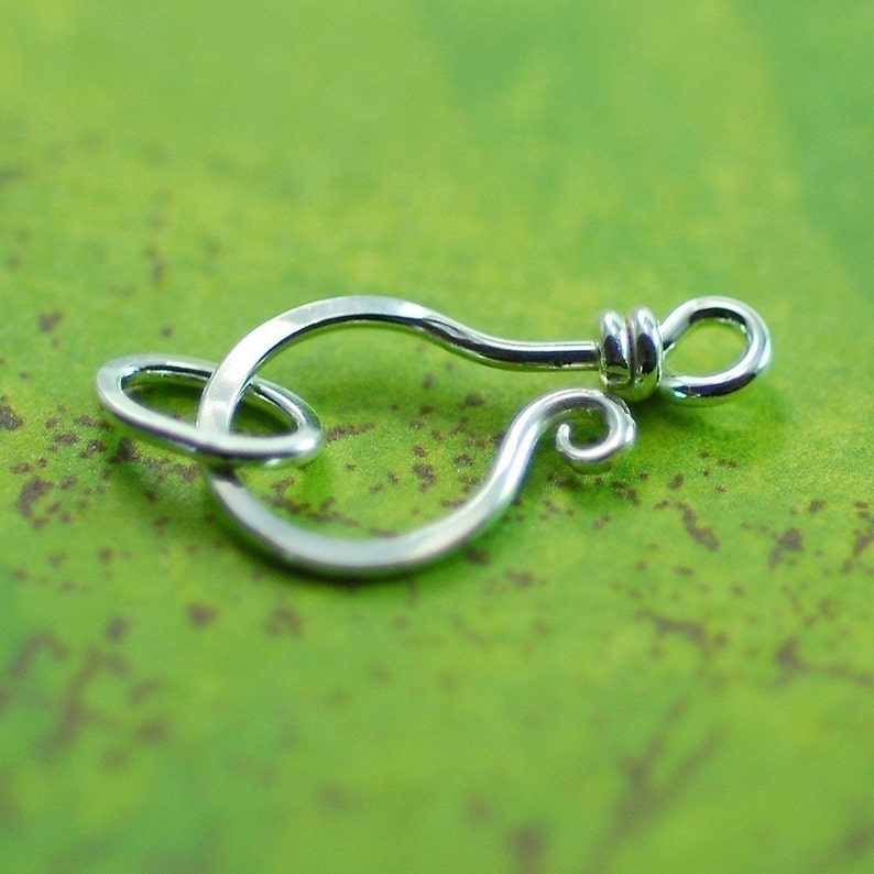 Sterling Silver Handmade Artisan Clasp Curled 20 gauge Etsy