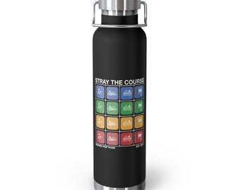 Botella de agua colorida con aislamiento al vacío, 22 oz: perfecta para entrenar, viajar, actividades al aire libre, regalos y uso diario.