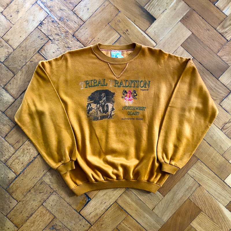 Retro Geometric Print Casual Crewneck Sweatshirt