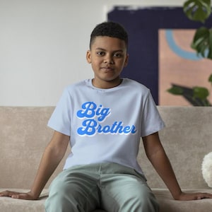 Big brother Retro - Child Shirt| Little boy Tshirt | Brother TShirt | Kid Shirt | Big Brother | Blue TShirt| Pregnancy Reveal| New Sibling