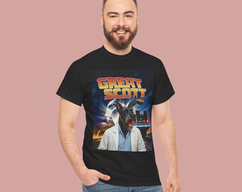Camiseta con el gran juego de palabras del perro Scott Scottish Terrier / Camiseta con póster de la película Regreso al futuro