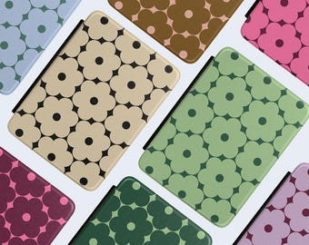 Retro Flower Kindle Paperwhite Colorsoft Magnetic Case| 7" Kindle Strap| E-reader Gift | Trendy Kindle Case| Gift for Mom Kindle Cover Grips