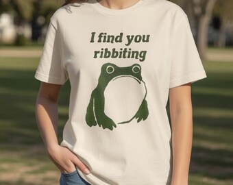 Camiseta "Te encuentro rana nerd" / Camiseta gráfica con juego de palabras divertido / Camiseta de rana inspirada en Matsumoto Hoji / Algodón pesado / Rana japonesa / Sapo