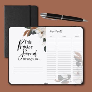 Prayer Journal Templates: Faith Based Printable & Digital Devotional (Canva Editable, 8.5x11, PDF Download)