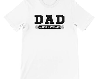 Camiseta para hombre con diseño de mago de los waffles, panqueques, día del padre, cumpleaños, desayuno, regalo, jarabe de arce y suero de leche