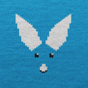Easter Rabbit Knitting Chart - PDF Pattern - Machine & Hand Knitting, Intarsia colorwork, Duplicate Stitch, Fair Isle easy-to-follow diagram