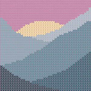 Wunderschönes Strickmuster in den Bergen bei Sonnenuntergang in den Bergen - Landschaft Natur, Instant Download