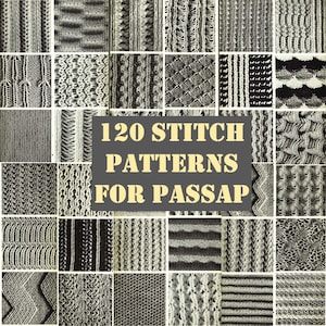 120 steekpatronen en grafieken voor Passap Duomatic Knitting Machine - boek in pdf-indeling - 40 pagina's - boekje vintage jaren 60