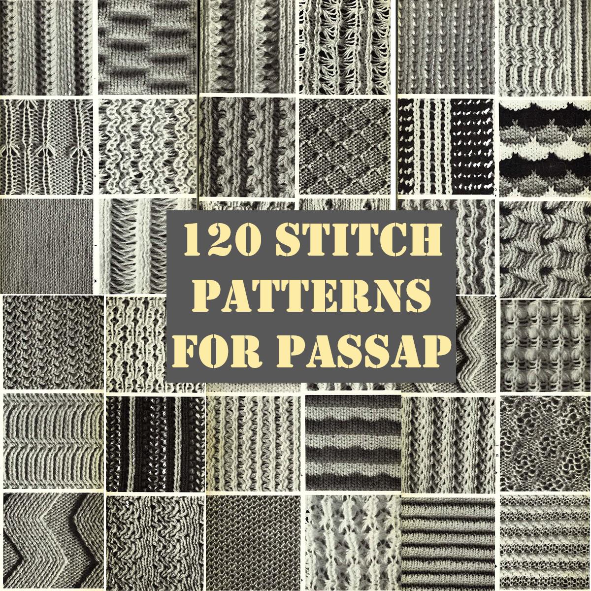 120 Stitch Patterns and Charts for Passap Duomatic Knitting Machine ...