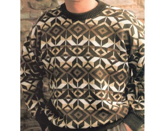 Jacquard Tricot Manche Longue Homme Modèle De Tricot Machine Pull