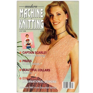 Modern Machine Knitting | magazine July 1994 Issue | PDF digital download | knit pullovers patterns, cardigans | mens, womens, childs