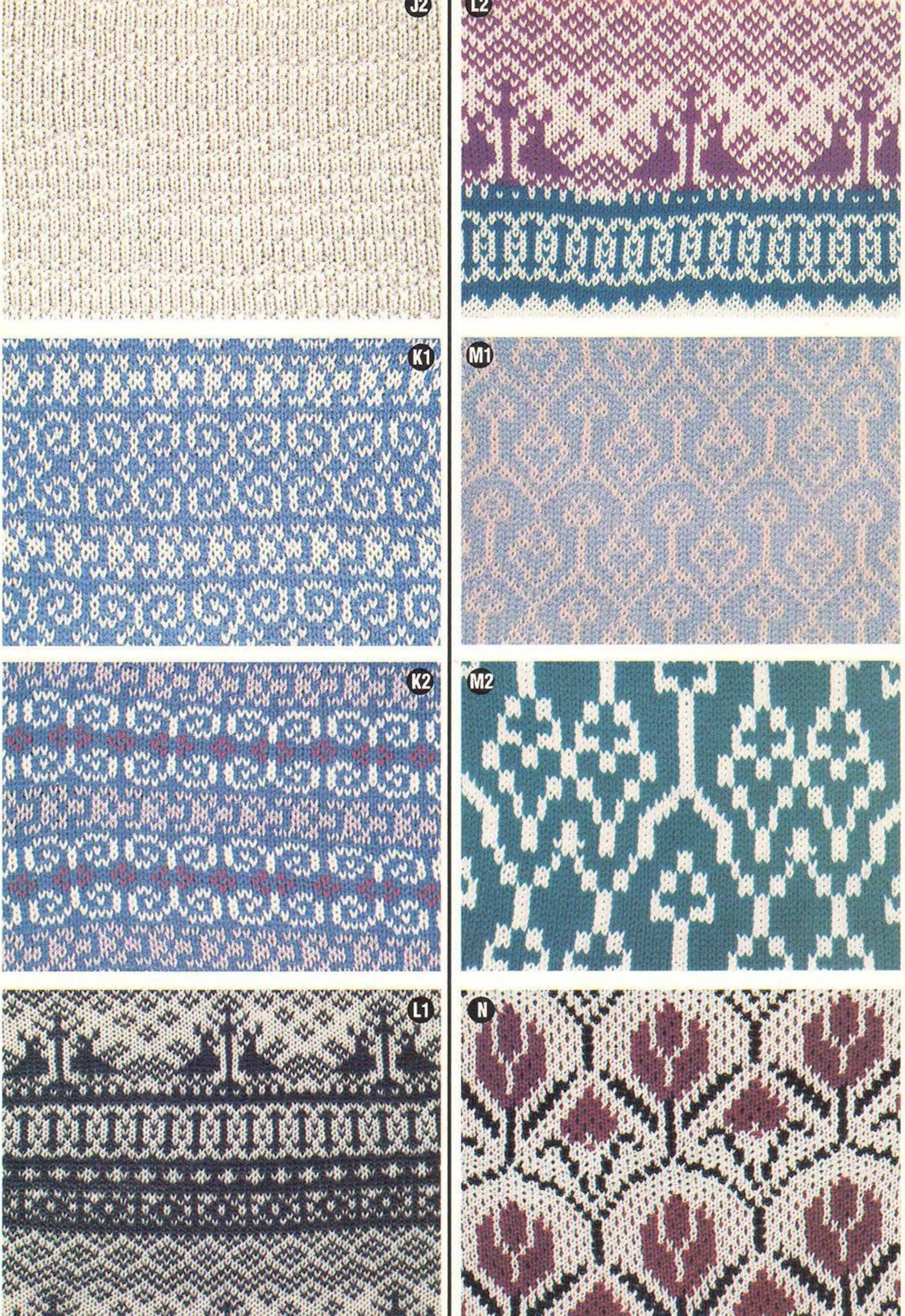 14 Fair Isle Charts for Machine Knitting Pattern - PDF Instant Download ...