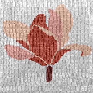 Magnolia Blossom Knitting Chart – Floral Pattern for Hand & Machine Knitting, Dublicate stitch, Fair Isle, Intarsia – Instant PDF Download