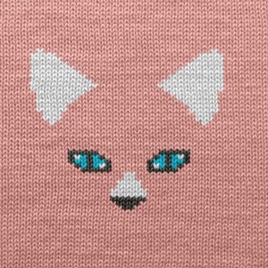 Arctic Fox Face Knitting Chart – PDF Pattern for Machine & Hand Knitting, Intarsia, Duplicate Stitch, Fair Isle Blue Eyes Fox