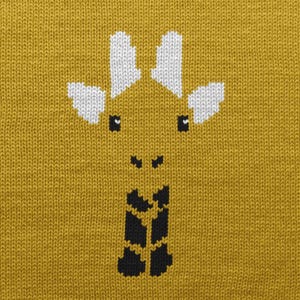 Giraffe Knitting Chart - PDF Pattern for Machine & Hand Knitting, Intarsia, Duplicate Stitch, Fair Isle