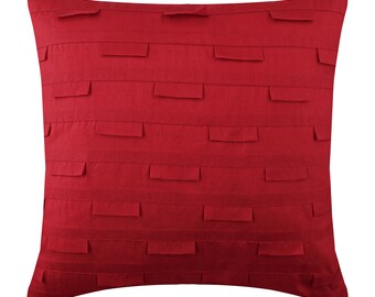 Designer Knots Textured Toss Pillow Throw Pillows In Deep Red Art Silk