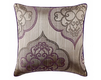 Purple damask pillow | Etsy Damask Floral Pillow Cover 14x20 Plum