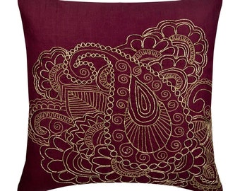 Henna cushions | Etsy 18 By 18 Pillow Cover Wrapping Mehndi