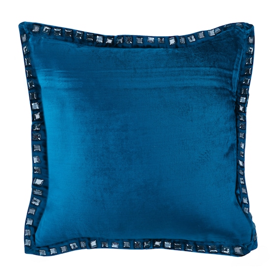 Velvet Royal Blue Couch Pillow 16x16 Luxury Couch Cushion Pillow Custom Solid Color Modern Home Decor Pillow Blue Crystal Palace Etsy