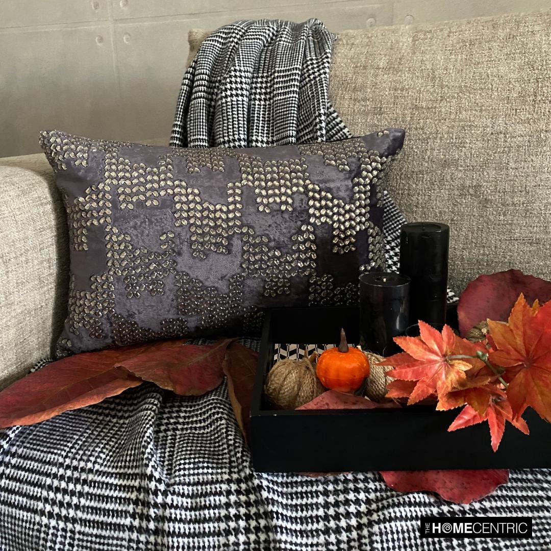 Fall Home Decor Oblong Cushion Lumbar Pillow Cover in Autumn and