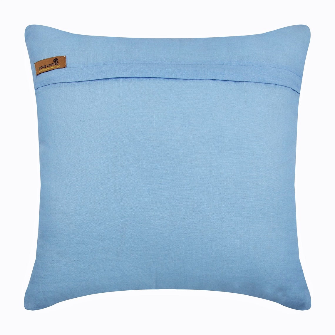 Cotton Linen Light Blue Couch Pillow Cover 16x16 Etsy