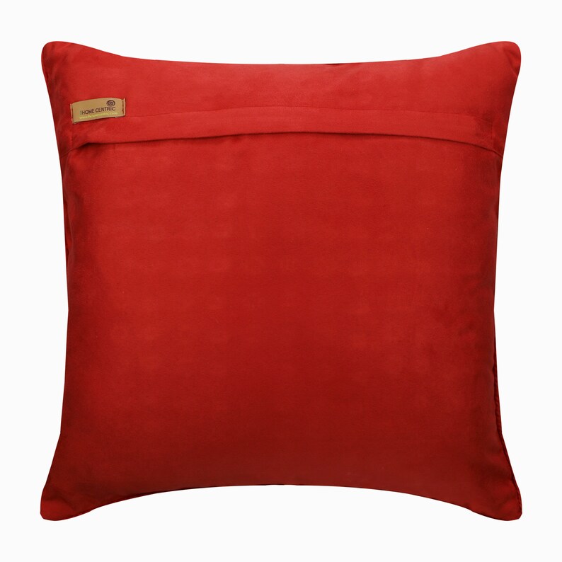16x 16 Decorative Red and Gold Throw Pillow Cover Etsy