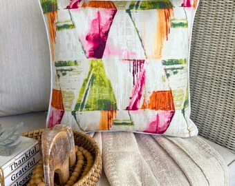 Abstract patroon, veelkleurig katoen, 24 x 24 / 26 x 26, modern Euro Sham - Paint It