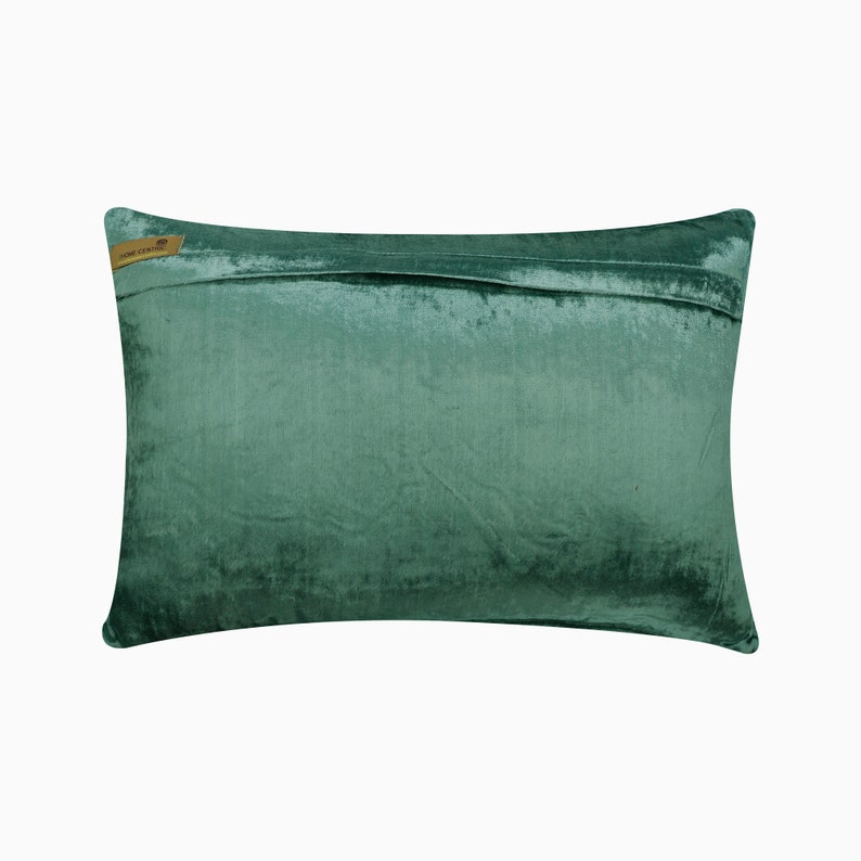 Decorative Oblong / Lumbar Throw Pillow Covers Teal Velvet Etsy