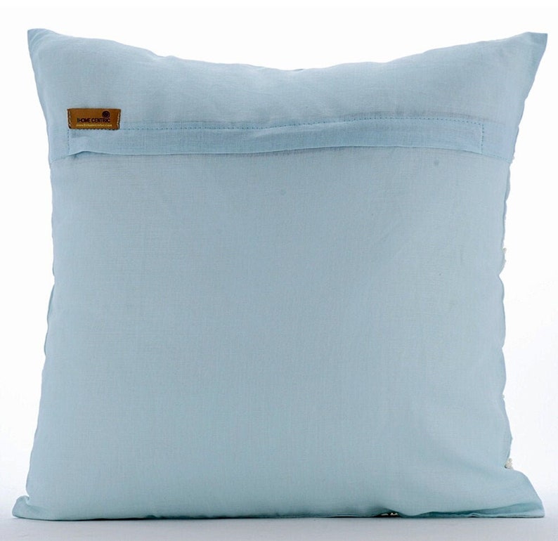 Decorative Light Blue Euro Size Pillow Cover Etsy