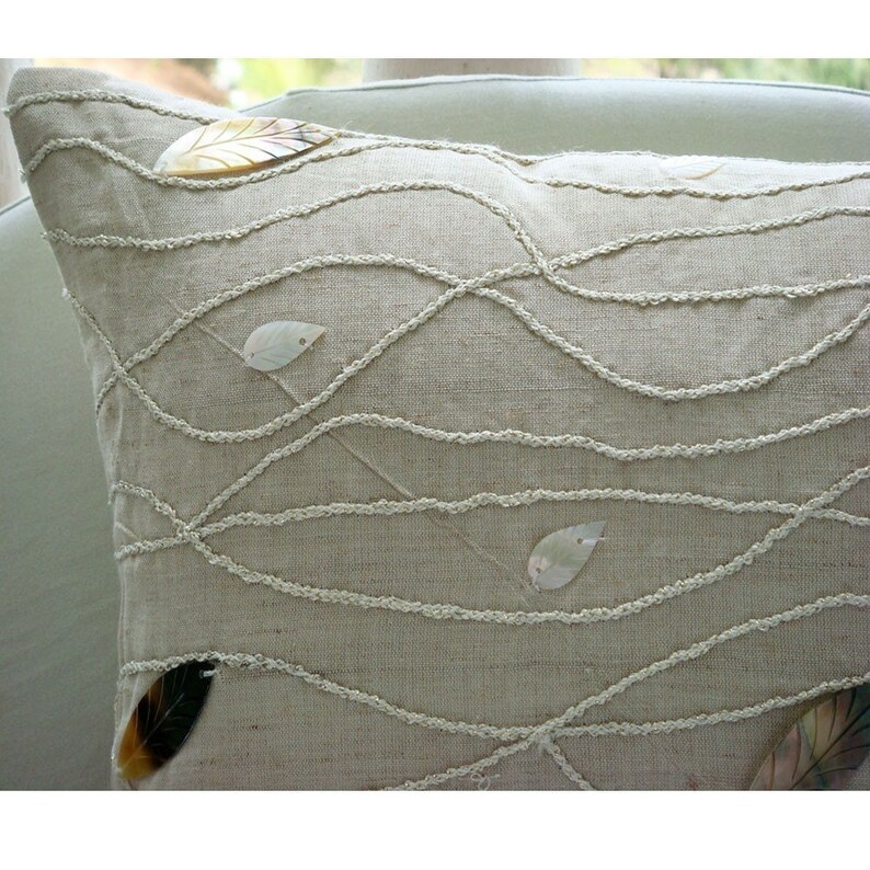 Cotton Linen Beige Sofa Pillow Cover 16x16 Etsy