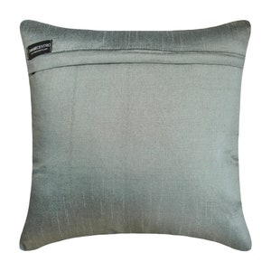16x16 Luxury Aqua Blue Throw Pillow Cover, Art Silk Couch Pillow Cover Sea Waves Couch Pillow Sea Creatures Beach Aqua Infinity image 5