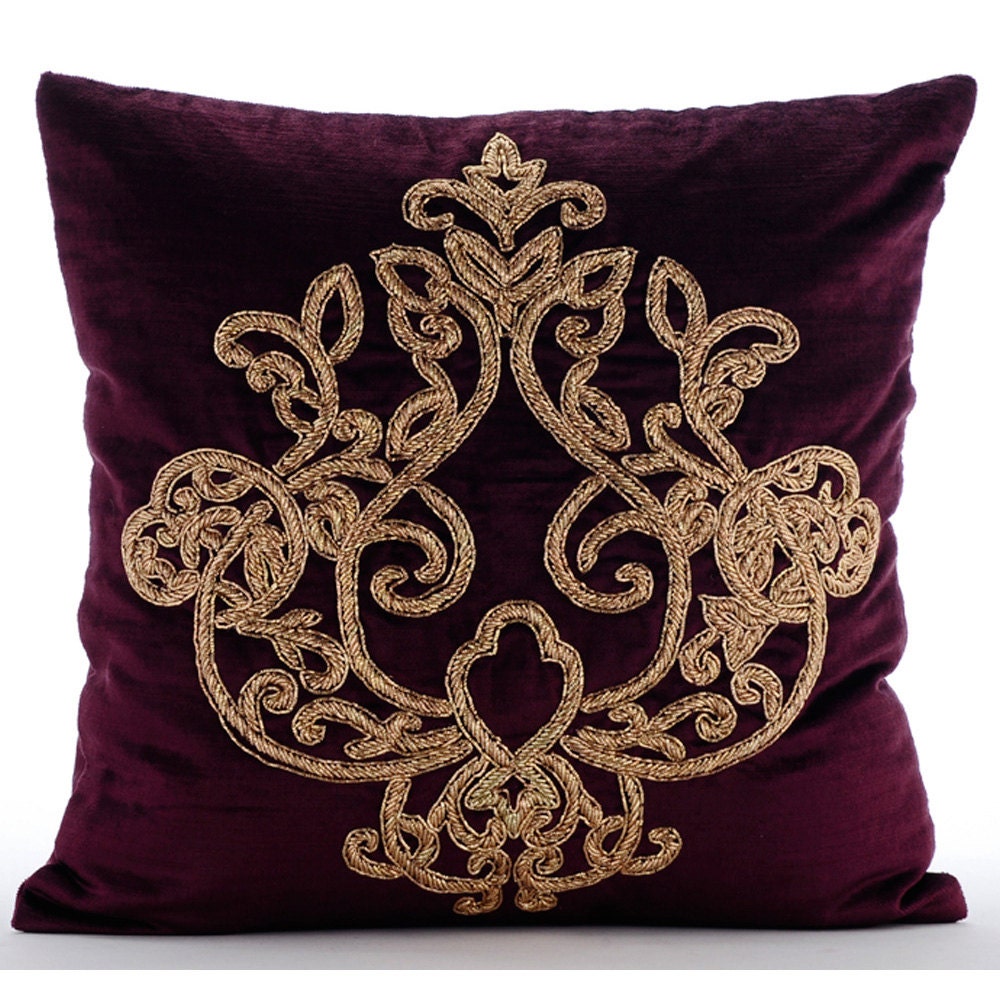 Handmade Purple Throw Pillows Cover 16x16 Velvet Etsy