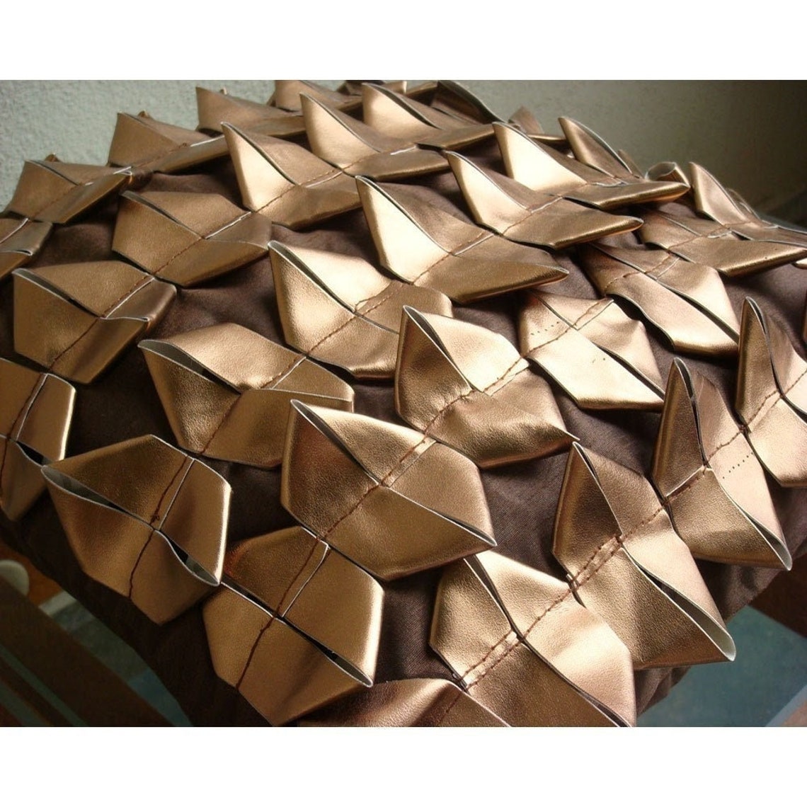 Decorative Brown Orange Euro Sham Cover 24x24 / Etsy