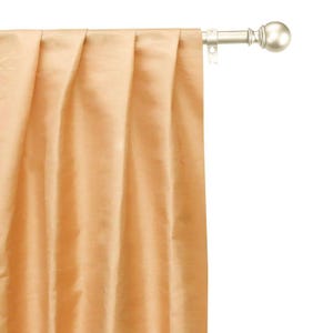 Light Beige Art Silk Curtain Panels, Faux Silk Curtains (Rod Pocket, Grommet, Box Pleat, Three Pinch Pleat, Tab Top And Plain Ring Top)