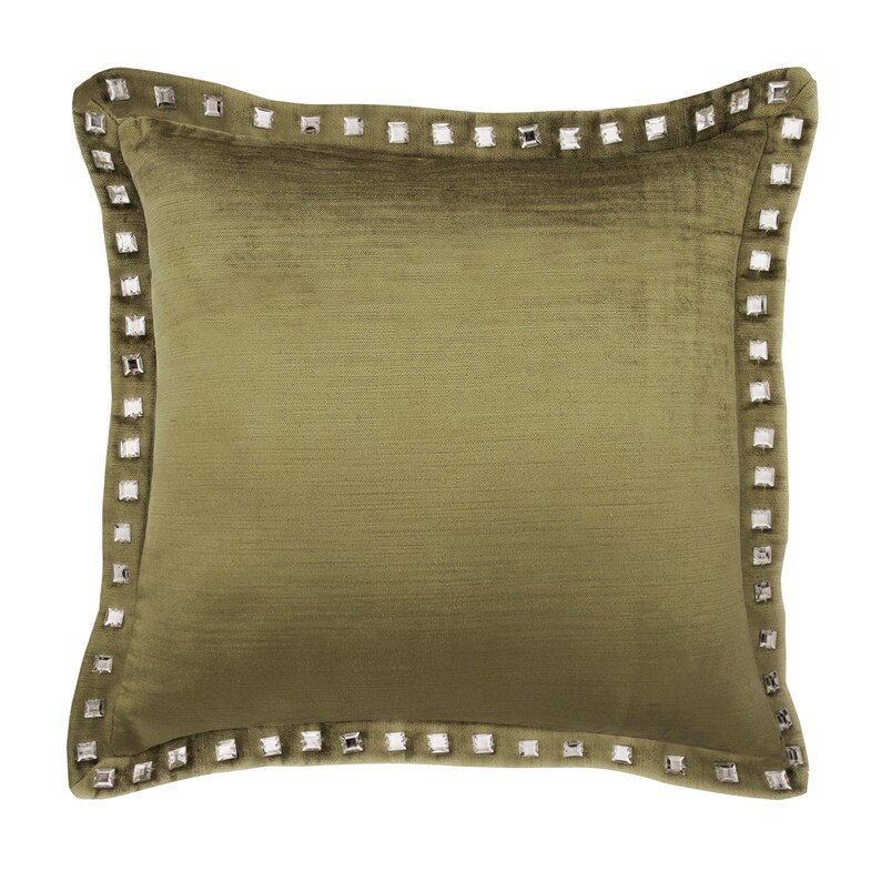 Sage Green Couch Cushion Covers 16 X Pillow Velvet Crystal Embroidered Decorative Pillows Palace
