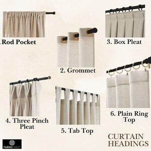 Dark Maroon Art Silk Curtain Panels, Faux Silk Curtains (Rod Pocket, Grommet, Box Pleat, Three Pinch Pleat, Tab Top And Plain Ring Top) image 2