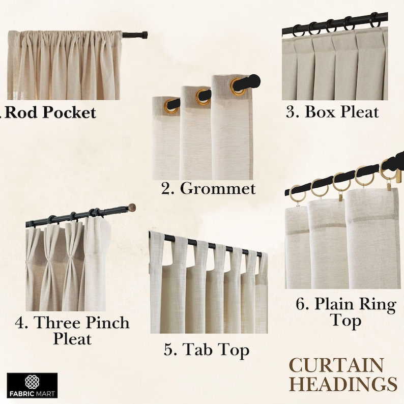 Dark Maroon Art Silk Curtain Panels, Faux Silk Curtains (Rod Pocket, Grommet, Box Pleat, Three Pinch Pleat, Tab Top And Plain Ring Top) image 2