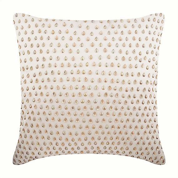 Cream and cheap gold throw