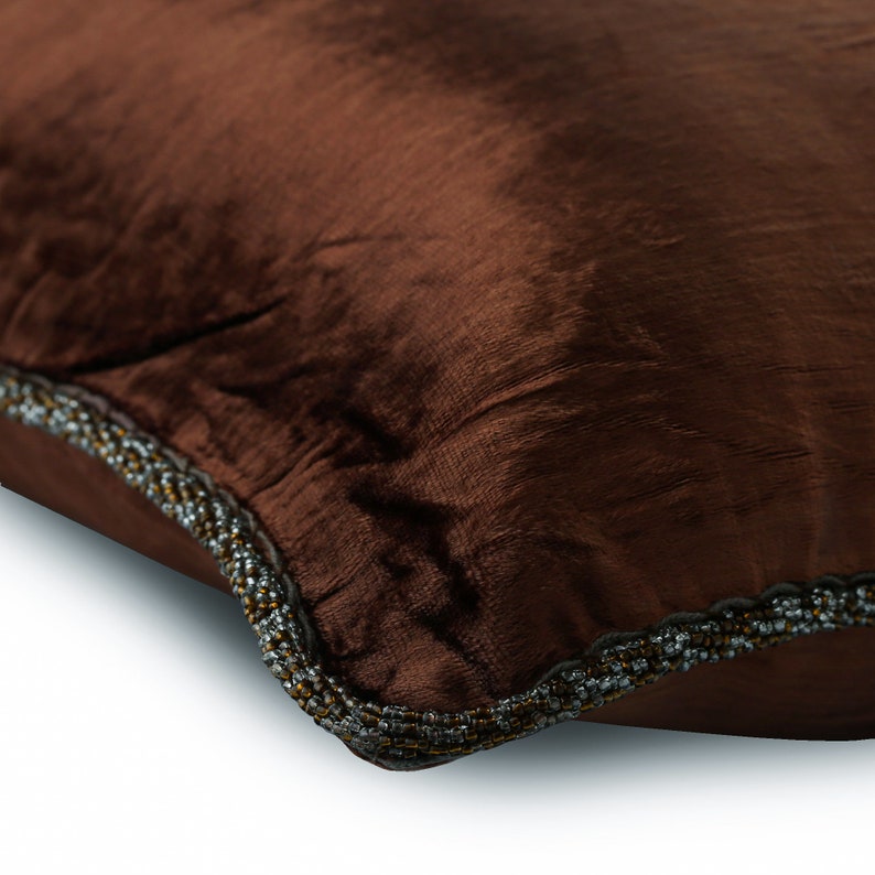 Designer Dark Brown Euro Sham 24x24 / Etsy