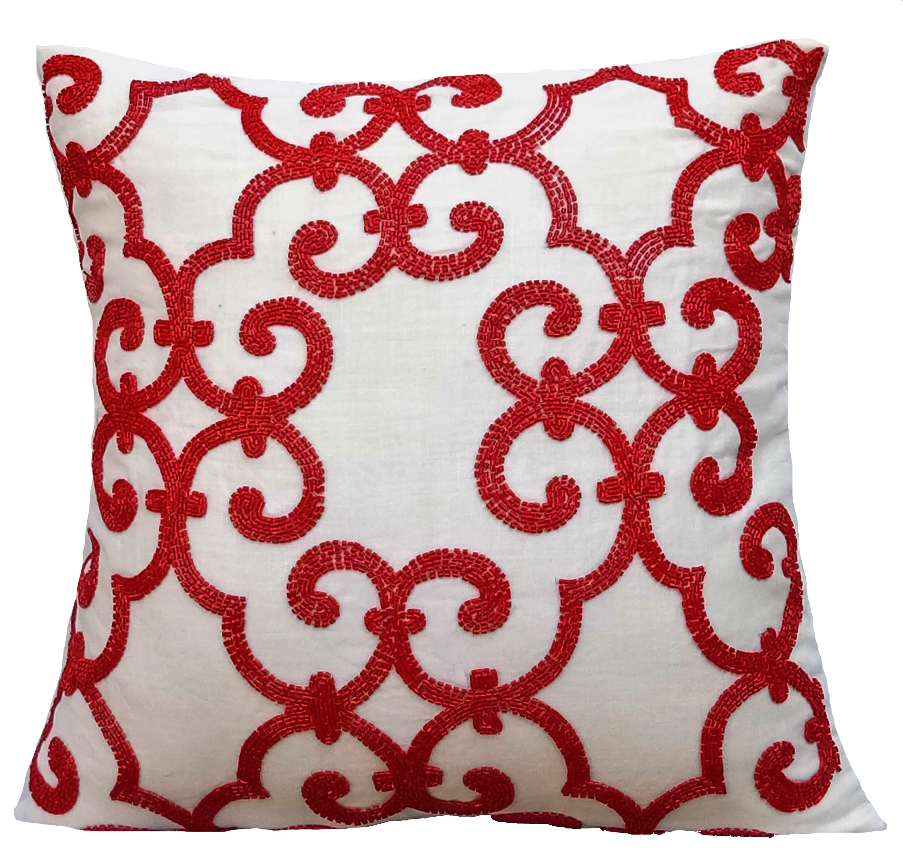 Luxury White Throw Pillows Cover 16x16 Cotton Etsy