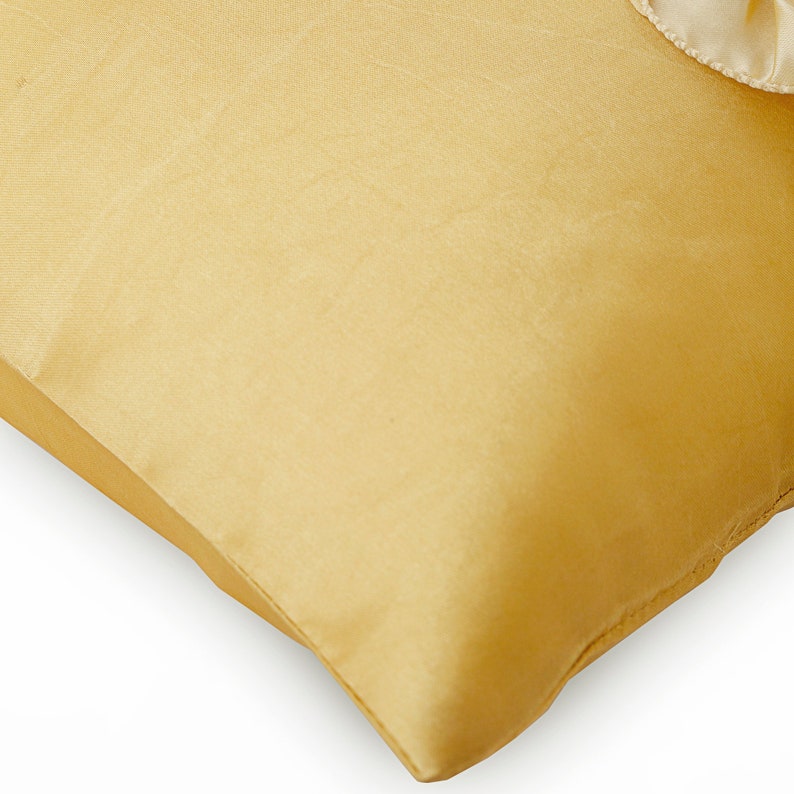 16x16 Designer Gold Throw Pillow Custom Satin Etsy